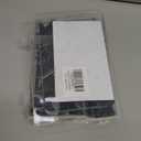 Swpeet 192Pcs M6  20/30/40/50/60/70/80mm Black Zinc Flat Head Hex Socket Cap Baby Crib Bed Bolts and Threaded Insert Nuts with Flange Nuts and 4 Pronged Tee T Nuts Kit with Allen Wrench