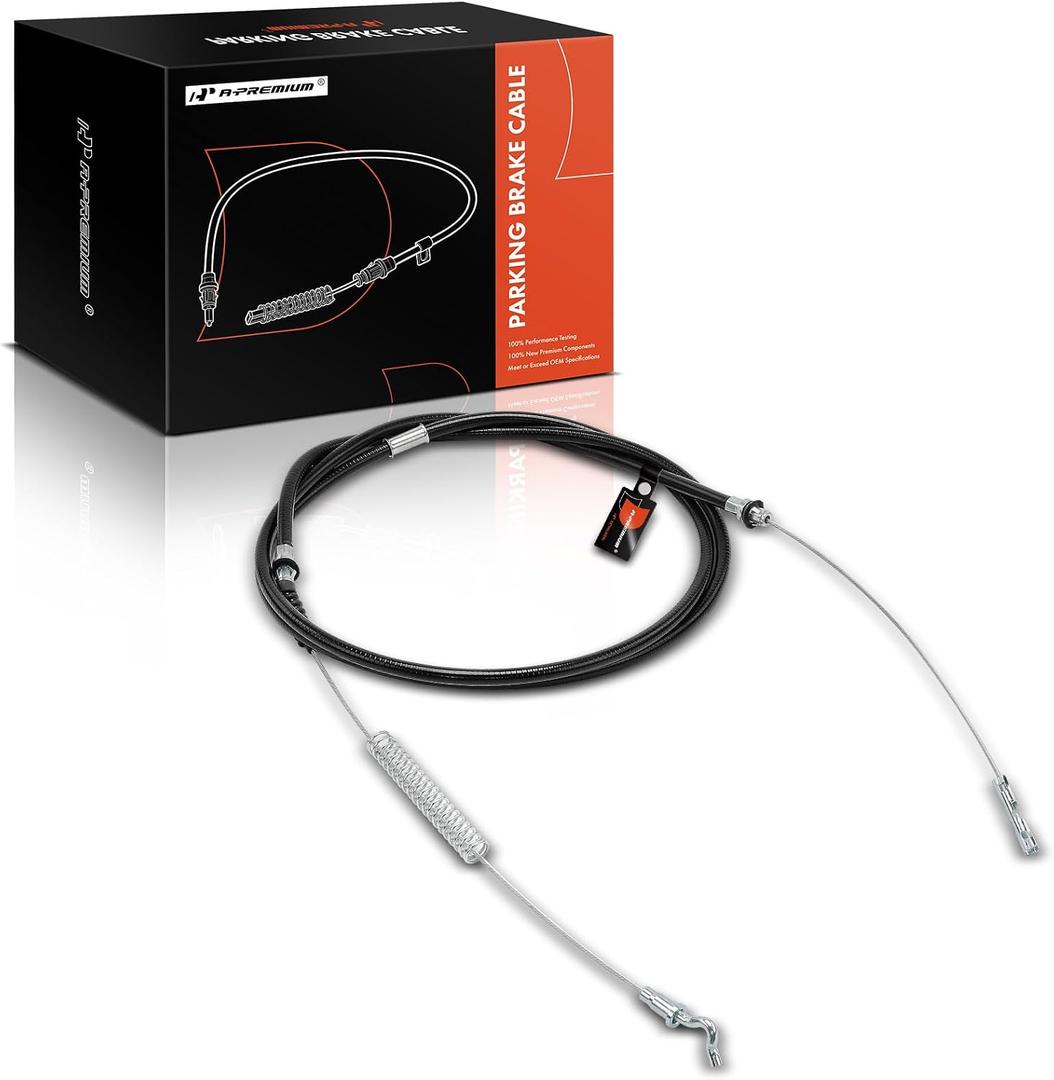 A-Premium Rear Passenger Side Parking Brake Cable Assembly Compatible with Dodge Models: Ram 1500 2002-2008, Ram 2500 2008, Ram 3500 2008 - Replace# 52010068AA