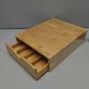 HTB Coffee Pods Storage Drawer for Organizing Nespresso Capsules, Can Be Used In Coffee Station, Kitchen, Home, Office, Holds 40 CoffeePods (1.Bamboo-Nespresso/32~48 Pods)
