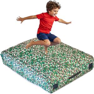 SaferBounce Crash Pad for Kids Sensory | Big 5Ft x 5Ft Or 3Ft x 4Ft | Autism Sensory Crash Mat for Jumping & Play | Crashpad | Soft Foam Landing Pad for Kids | Giant Pillow Mat | Climbing & Gymnastics, Small
