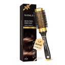 Small Round Hair Brush for Short Hair, Aluminum Roller Brush for Blow Drying, Salon Hairbrushes for Women Curly and Straight Hair - 1.3 Inch Barrel, 1.9 Inch with Bristles