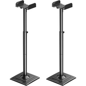 ELIVED Universal Speaker Stands Pair Height Adjustable Max 43.3", Surround Sound Speaker Stands for Bookshelf Speaker Satellite Rear Speakers Up to 11 lbs, Spring-Loaded Plate Extends to 10", YD5028