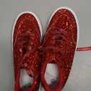 Jeekopeg Glitter Sparkly Fashion Sneakers Shoes Shiny Casual Shoes Bling Sequin Concert Low Cut Lace up Shoes (5.5 Women/4.5 Men)