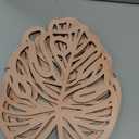 Palm Leaves Wood Wall Decor , 3Pcs Tropical Wall Art Jungle Decor, Wooden Natural Leaves Plant Wall Decor, Vintage Tropical Plant Plaque for Home Living Room Kitchen Bedroom Bathroom & Garden, Light Brown