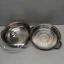 Steamer Pot Stainless Steel 2 Tier - 28cm Steamer Pot w/Glass Lid Food Veg Cooker Pot Cooking Pan Steaming Pot Dim Sum Cookware Steamer For Kitcken Cooking Tool