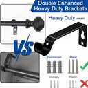 Curtain Rods for Windows 48-84 inch,3/4 inch Heavy Duty Adjustable Decorative Curtain Rod with Modern Finials,Window Rods for Bedroom, Living Room,Patio and Kitchen