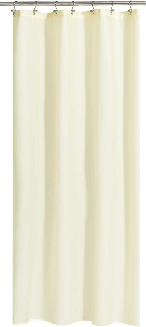 N&Y HOME Fabric Shower Curtain or Liner 36 x 72 Inches Bath Stall Size with 2 Bottom Magnets, Hotel Quality, Washable, Water Repellent, Sand