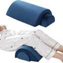 ROYALAY Half Moon Bolster Knee Pillow for Legs, Knees, Lower Back and Head, Adjustable Semi Roll Round Lumbar Support Pillow for Bed Sleeping, Health Large Half Moon Pillow for Reduce Pressure,Blue
