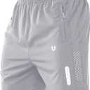 NORTHYARD Men's Athletic Running Shorts Gym Workout 5" Zipper Pockets, XXL