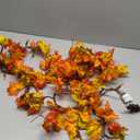 GAGALIFE Thanksgiving Decorations Fall Garland with Lights, 50 Warm Bulbs with Mini Pumpkins - 11FT Connectable Fall Lights Outdoor & Indoor, Realistic Maple Leaf String Lights for Fall Decor (Orange)