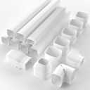3'' 22.5Ft Mini Split Line Set Cover Kit for Minisplit Ductless Linset Air Conditioners and Heat Pumps, Central AC Decorative Upgraded UV-Proof Strong & Durability PVC Pipe