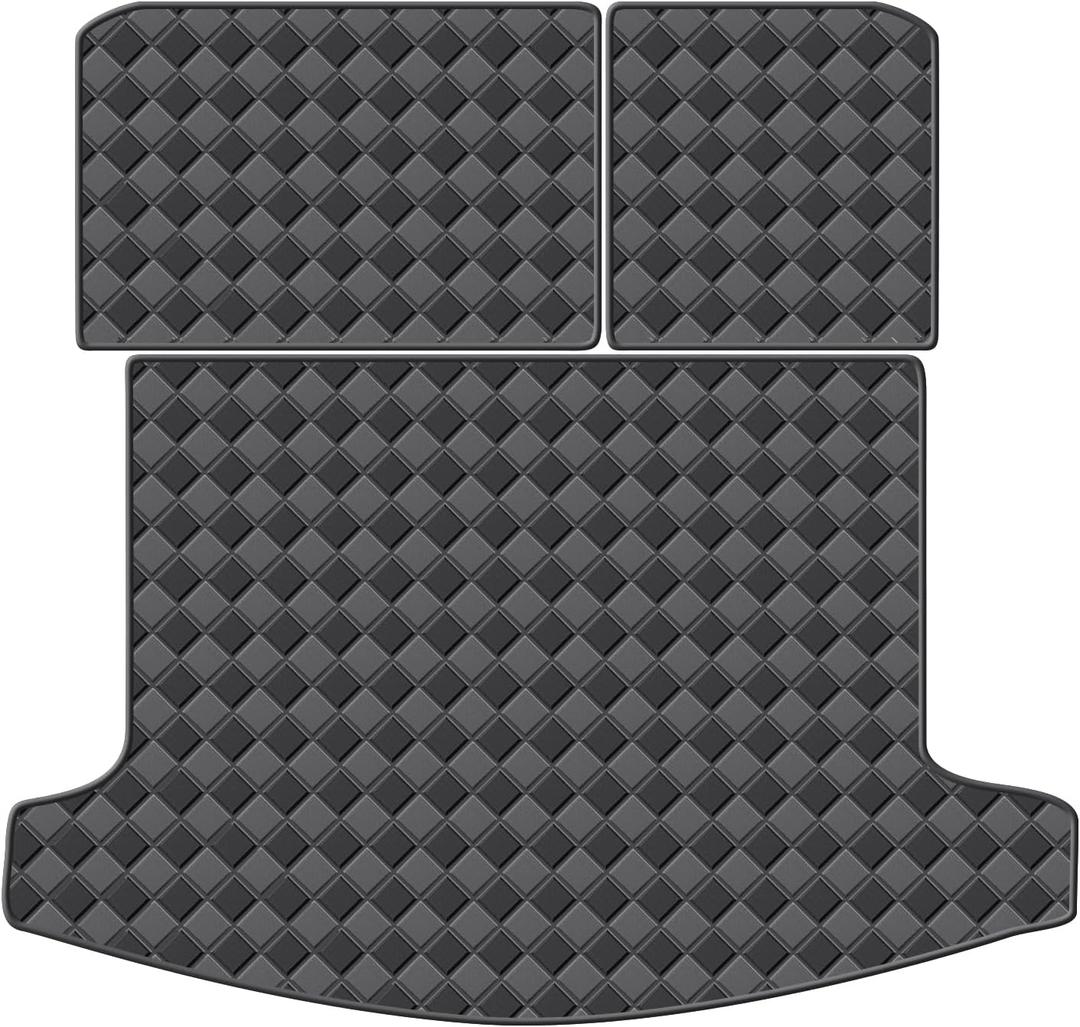 Cargo Mat & Backrest Mats for 2024 2025 2026 Lincoln Nautilus Accessories, All Weather Waterproof Rear Cargo Liner Rear Trunk Liner Back Seat Cover Protector