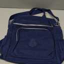 MINTEGRA Women Shoulder Backpack Multi-Pocket Nylon Purse Large Capacity Waterproof Casual Daypack (Dark Blue)