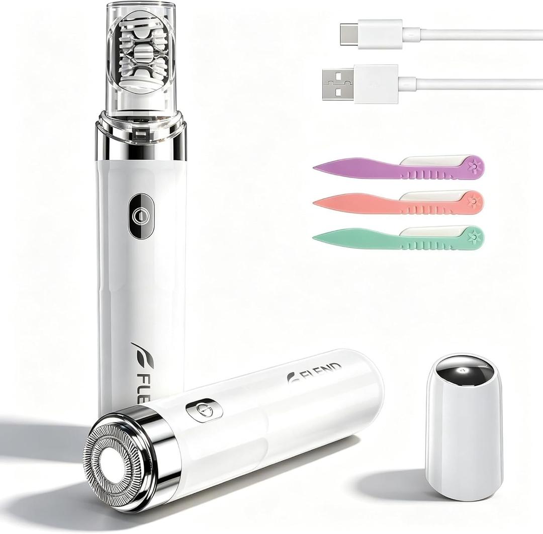 Epilator for Women, 2 in 1 Epilators Hair Remover for Women with LED Light, Smooth Hair Removal USB Rechargeable, Portable Electric Painless Shaver for Face, Lip, Chin, Leg, Arms, Bikini