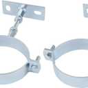 2 Pcs 3 Inch Adjustable Pipe Bracket, Heavy Duty Galvanized Steel Split Ring HangerChimney Adjustable Wall StrapPipe Bracket Clamp Strapchimney pipe support bracket