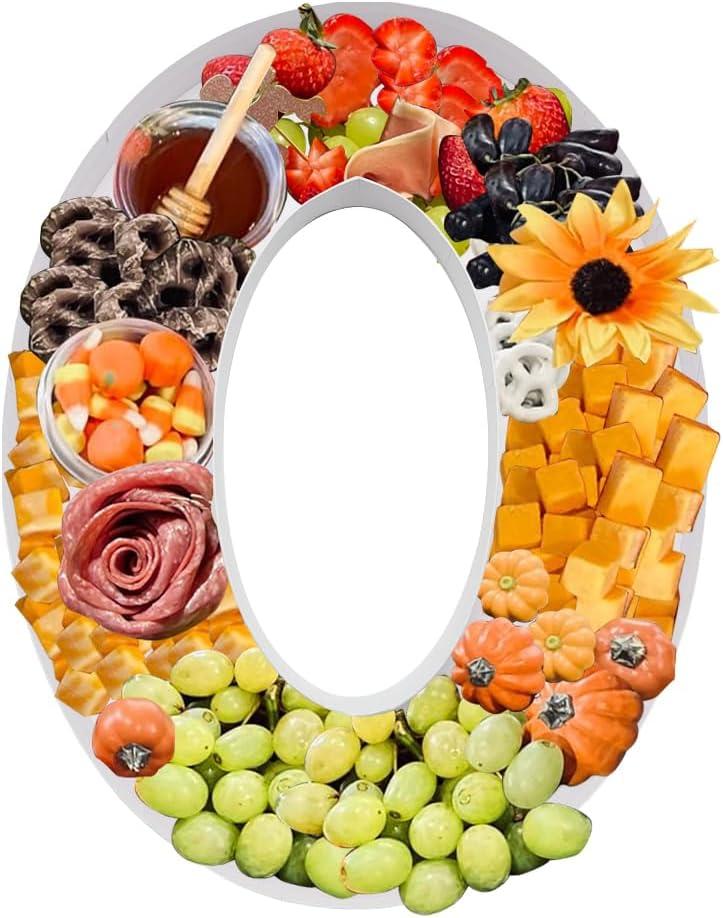 12" Fillable Cardboard Number Shaped Gift Grazing Charcuterie Board Paper Container (0)