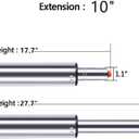 Antlu 10" Long Stroke Adjustable Gas Lift Cylinder for Bar Stool Drafting Chair Replacement, Tall Hydraulic Pneumatic Cylinder Shock Piston for Barstools, Universal Size Heavy Duty (400 lbs)