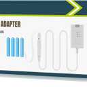 Lenink Adjustable AC Power Supply Adapter for 2 AAA 3 AAA 4 AAA Batteries, 3V, 4.5V, 6V, AAA Battery Replacement Adapter (White)