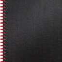 Black n' Red Notebook, Business Journal, 8-1/4" x 5-1/4", 70 Sheets, Ruled, Optik Paper, Scribzee App, Hardcover, Wirebound, Black (L67000) (Small (Pack of 1))
