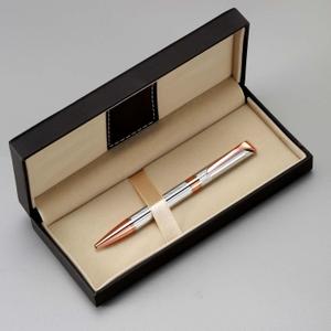 Ballpoint Pen with Gift Box, Retractable Pen for Men Women Executive Business Office School Supplies, Refillable 1.0mm Black Ink B5 (Rose Gold+Silver)