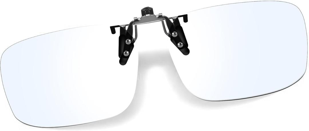 Trysee Blue Light Clip Ons for Glasses for Men Women Blue Light Blocker Fit Over Computer Glasses TS1007