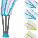 SetSail Blind Duster, Window Cleaner Duster Brush with 5 Microfiber Sleeves, Cleaning Tools for Vertical Blinds Air Conditioner Dust Ceiling Fans Dust Collector