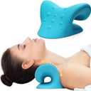 Cozyhealth Neck Stretcher for Neck Pain Relief, Neck and Shoulder Relaxer Cervical Traction Device Pillow for TMJ Pain Relief and Muscle Relax, Cervical Spine Alignment Chiropractic Pillow (Blue)