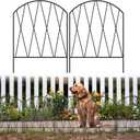 24 Pack Decorative Garden Fence Animal Barrier,25ft(L) x 16in(H) Rustproof Metal Wire No Dig Fence Border for Dogs,Anti Digging Flower Edging for Outdoor,Landscape,Patio & Yard,Arched