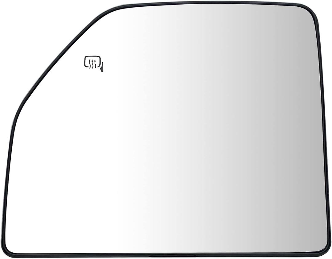 Left Driver Side Heated Upper Mirror Glass Replacement For 2015-2020 Ford F150 2017-2020 Ford F250 F350 - Towing Mirror Convex Side Mirror Glass With Rear Holder