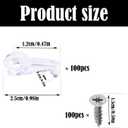 100 Piece Glass Clip for 4mm Glass Doors Transparent Plastic Glass Cabinet Clip for Securing Glass Cabinet Doors and Windows Offset 4mm with Screws Professional Quality Glass Fixing Clips