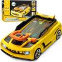 DY-GO Adventure Racing Car Steering Wheel Toy for Kids - Interactive Simulation Driving Game with Lights, Music and Suction Cups, Educational Musical Toy for Boys Girls 3 4 5 6 Years