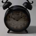 Deco 79 Metal Clock with Bell Style Top, 10" x 4" x 13", Black