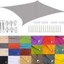 Heavy Duty Sun Shade Sail Rectangle Waterproof Shade Cover Canopy Awning UV Block Shade Cloth 90% Shade Protection for Outdoor Deck Patio Garden Yard Kids Play Area, Ropes Included