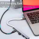 2 x USB C HUB Multiport Adapter, USB 3.0 Hub with PD Charging, USB C Data, USB3.0, 2*USB2.0 Ports, 5-in-1 USB C to USB 3.0 Hub for MacBook Pro, iPhone 15, Dell XPS, iPad Pro, etc