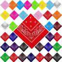 36 Pcs Paisley Cowboy Bandanas Bulk Multi Purpose Polyester Headband Scarf Kerchiefs for Men Women Pet Party Costume (Mixed Color)