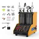 AUTOOL CT150 Fuel Injector Tester & Cleaner, 4 Cylinder Ultrasonic Injector Cleaning Machine, Fuel Injector Test Bench with Pressure Gauge, Multi-Mode Testing for Car Motorcycle (EXP 09/10/26)