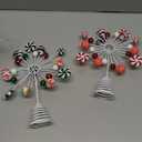 RunNico 2PCS Candy Snowflake Tree Topper - Peppermint Candy Cane Christmas Tree Top Decorations - Christmas Candy Tree Topper for Xmas Holiday Party Gift Dcor