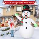 GOOSH 7 FT Christmas Inflatables Outdoor Decorations, Waving Snowman Blow up Yard Decoration with Built-in Bright LED Outside Decor for Holiday Party Patio Garden Lawn