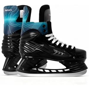 2 x Nattork Ice Hockey Skates for Men, Women, Youth Stainless Steel Blades Lightweight & Durable for Superior Ankle Support and Agile Skating with Coolmax Fabric
