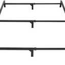 Amazon Basics Metal Bed Frame(Box Spring Required), 9-Leg Base for Box Spring and Mattress, Full, Tool-Free Easy Assembly, Black