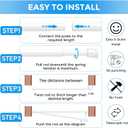 4 Pack Tension Rods for Windows 28 to 48 inch, Adjustable Curtain Rods No Drilling Spring Rods Extendable Pressure DIY Tension Rod for Window Closet Kitchen, White