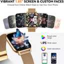 Smart Watch for Women (3 Bands), Fitness Tracker with Bluetooth Calls, IPX8 Waterproof Smartwatch for Android iPhone, 112+ Sport Modes, Heart Rate/Sleep/SpO2 Monitor, Gold
