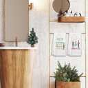 2 x Cheroloven Nutcracker Christmas Towels, 2 Pack Holiday Kitchen Dish Towels, Funny Nutcracker Xmas Bathroom Hand Towels, Christmas Kitchen Bathroom Decorations, White Elephant Gifts for Women Men