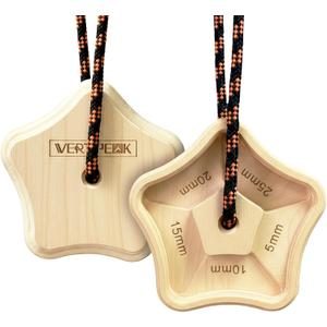 Portable Hangboard - 2 Pack Wooden Rock Climbing Fingerboard, Lightweight with 5 Multi-depth Pockets, Finger Strength, Arm Workout & Pull-up Training