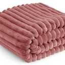 Bedsure GentleSoft Brick Dust Fleece Throw Blanket for Couch - Cozy Soft Blankets for Women, Cute Small Throws for Girls, 50x60 Inches