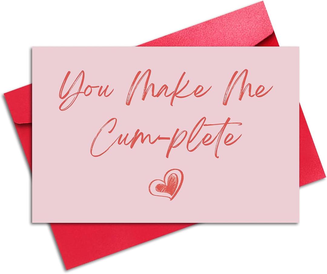 2 x LYMEQING Raunchy Valentines Day Card for Him Her, Funny Valentines Day Card for Wife Husband Partner (#173)