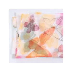 Butterfly Printing Sheer Curtains Window Voile Panels for Bedroom 270x100cm