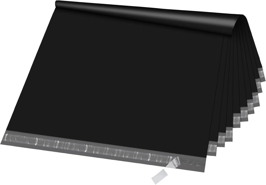 Fuxury Extra Large Poly Mailers 24x36" 50 Pcs, 2.5mil Bulk Shipping Bags for Clothing,Strong Adhesive Shipping Envelopes for Small Business Supplier,XL Poly Mailing Envelopes Black (24x36" 50pcs)