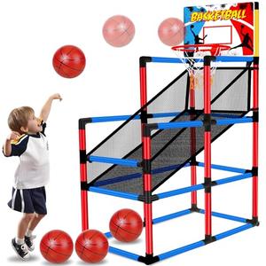 63" Arcade Basketball Game Set with 3 Balls Kids Basketball Hoop 3 to 12 Years Old Indoor Outdoor Sports Play - Easy Set Up - Carnival Basketball Toys Ages 3 4 5-7 8-12 Year Old Boys Birthday Gift