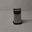 KitchenAid Gourmet 4-Sided Stainless Steel Box Grater for Fine, Medium and Coarse Grate, and Slicing, Detachable 3 Cup Storage Container and Measurment Markings, Dishwasher Safe, 10 inches tall, Black